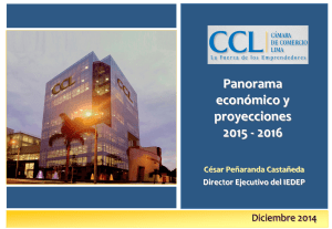 Panorama económico y proyecciones 2015 - 2016