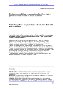 Síndrome metabólico en pacientes diabéticos tipo 2 pertenecientes