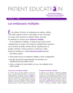 Patient Education Pamphlet, SP188, Los embarazos múltiples