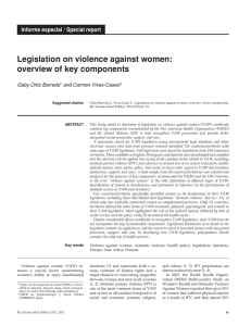 Legislation on violence against women: overview of key