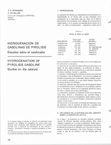 HIDROGENACION DE GASOLINAS DE PIROLISIS Estudios sobre