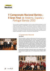 V Campeonato Nacional Barista y II Gran Final de Andorra, España y