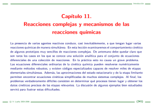 L11: Reacciones complejas y mecanismos de las reacciones químicas