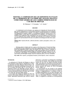 TEXTURA Y COMPOSICION DE LOS DEPOSITOS FLUVIALES DE