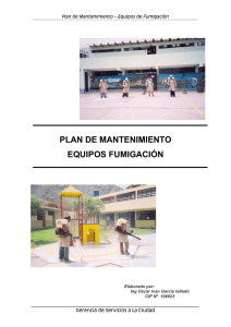plan de mantenimiento equipos fumigación