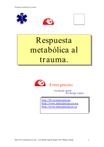 Respuesta metabólica al trauma.