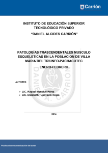 patologías trascendentales musculo esqueleticas en la poblacion