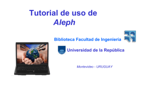 Tutorial Aleph - Eva - Universidad de la República