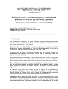 Transferencias del Gobierno Nacional en las provincias argentinas