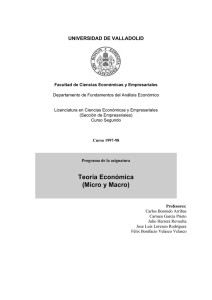 Teoría Económica (Micro y Macro)