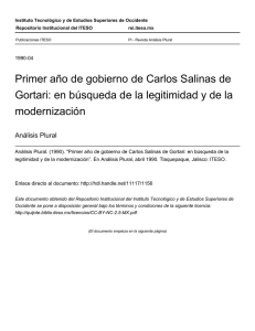 Primer año de gobierno de Carlos Salinas de Gortari: en búsqueda
