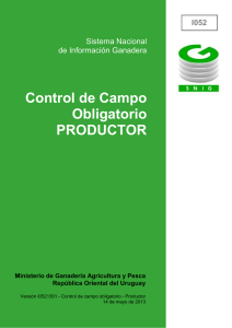 I0521301 - Control de campo obligatorio - Productor