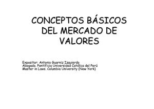 21.12. Regulación Mercado Capitales y BV. Dr. Antonio Guarniz