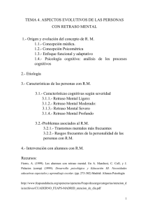 Tema 3: ASPECTOS EVOLUTIVOS DE LAS