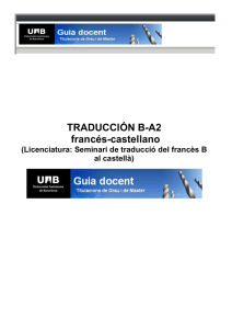 TRADUCCIÓN B-A2 francés-castellano