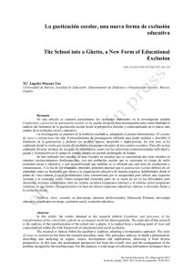 La guetización escolar, una nueva forma de exclusión educativa