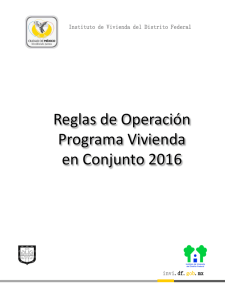 Reglas de Operación Programa Vivienda en Conjunto 2016