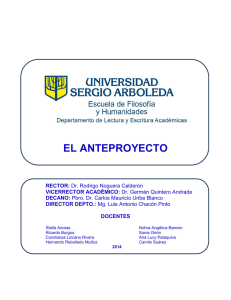 Guía el anteproyecto - Universidad Sergio Arboleda Bogotá