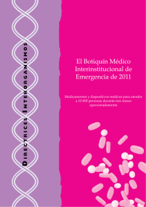 El botiquín médico interinstitucional de emergencia de 2011
