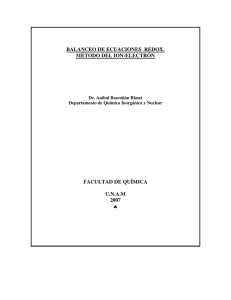 Balanceo de ecuaciones redox. Método del ion-electrón.