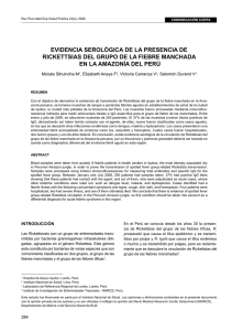 evidencia serológica de la presencia de rickettsias del grupo