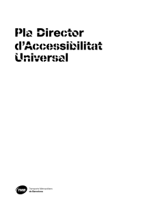 Pla Director d`Accessibilitat Universal