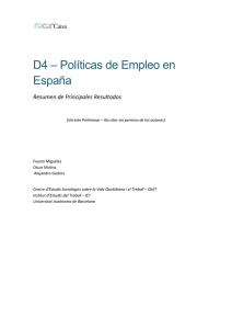 D4 – Políticas de Empleo en España