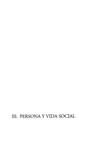 III. PERSONA Y VIDA SOCIAL