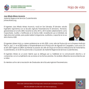 , s Jose Alfredo Minero Ascencio Asistente Regional de Servicios