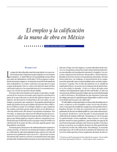 El empleo y la calificación de la mano de obra en México