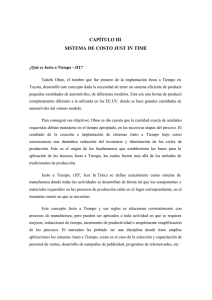 CAPÍTULO III SISTEMA DE COSTO JUST IN TIME