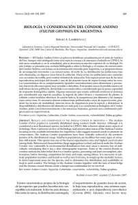 BIOLOGÍA Y CONSERVACIÓN DEL CÓNDOR ANDINO (VULTUR