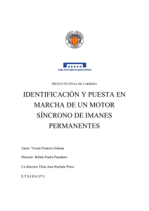 identificación y puesta en marcha de un motor síncrono de