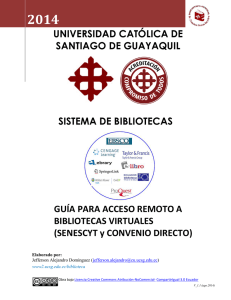 sistema de bibliotecas - Universidad Católica de Santiago de