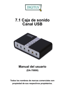 7.1 Caja de sonido Canal USB