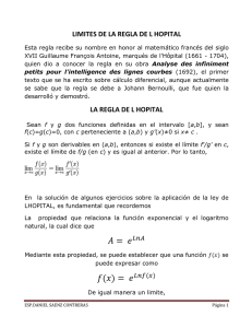 limites de la regla de l`hopital - Matemáticas en el IES Valle del Oja