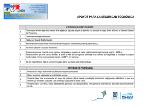 apoyos para la seguridad económica