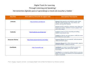 Digital Tools for Learning Through Listening and Speaking