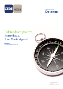 Liderando en positivo Entrevista a Jose María Agurre