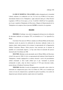 Arbitraje 1/98 D. JOSE Mª HOSPITAL VILLACORTA, árbitro