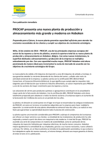 PROCAP presenta una nueva planta de producción y