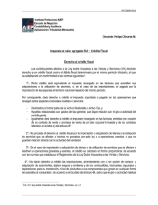 IVA Credito Fiscal - Felipe Olivares Docencia