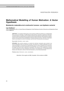 Mathematical Modelling of Human Motivation: A Vector Hypothesis