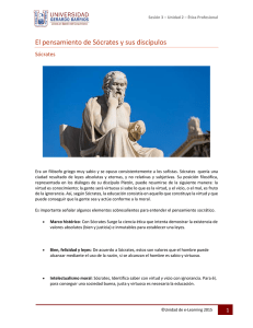 El pensamiento de Sócrates y sus discípulos