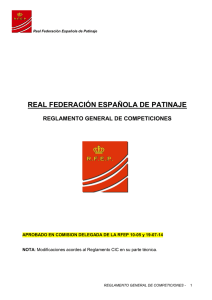 Reglamento P. Velocidad 2014. - Real Federación Española de