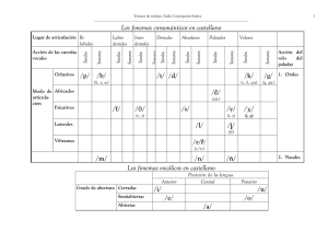 Los fonemas consonánticos en castellano