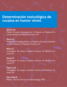 Determinación toxicológica de cocaína en humor vítreo
