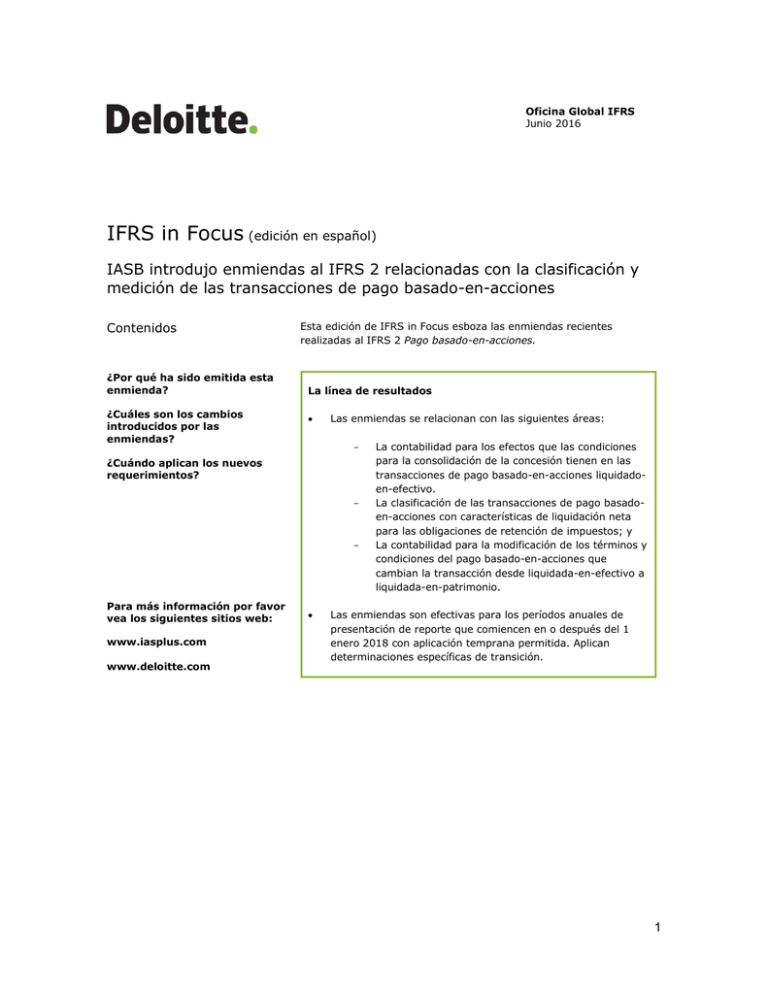 Iasb Introdujo Enmiendas Al Ifrs Relacionadas Con La