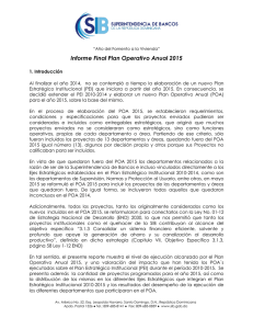 Informe Final Plan Operativo Anual 2015