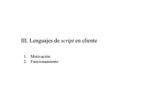 III. Lenguajes de script en cliente